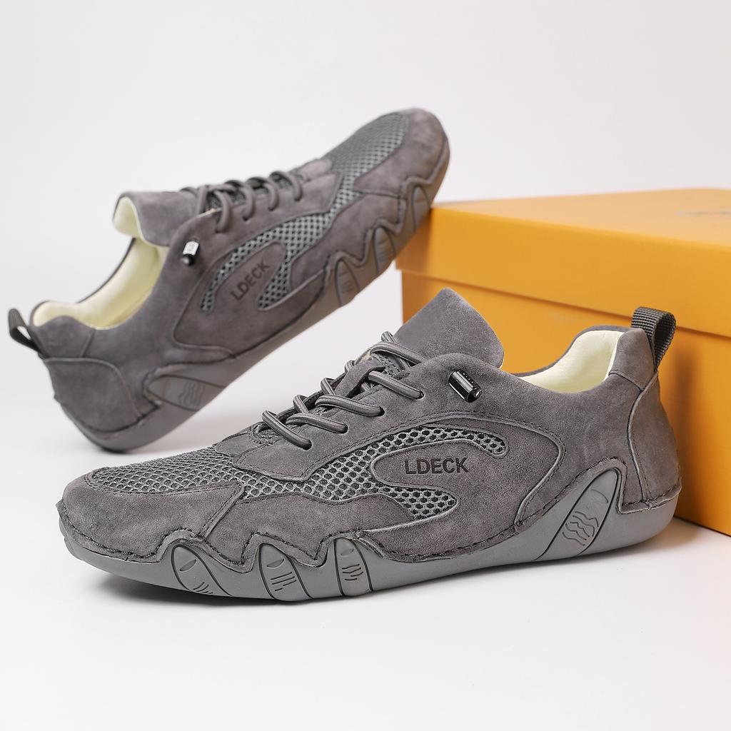 LDECK large size men's outdoor casual shoes breathable mesh shoes sneakers