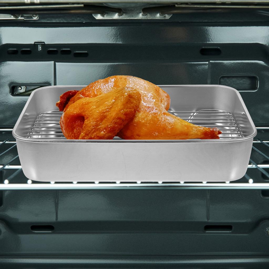Supply Lid Grill Pan with Grid Frying Oven Trays for Baking Rack Cooking Colander