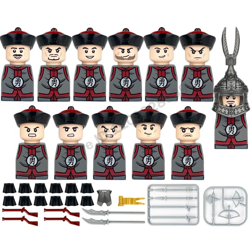 Medieval Military Building Blocks Roman Officer Soldier Knight Imperial Army Head Of State Elf Hunter Lion King War Horse Brick