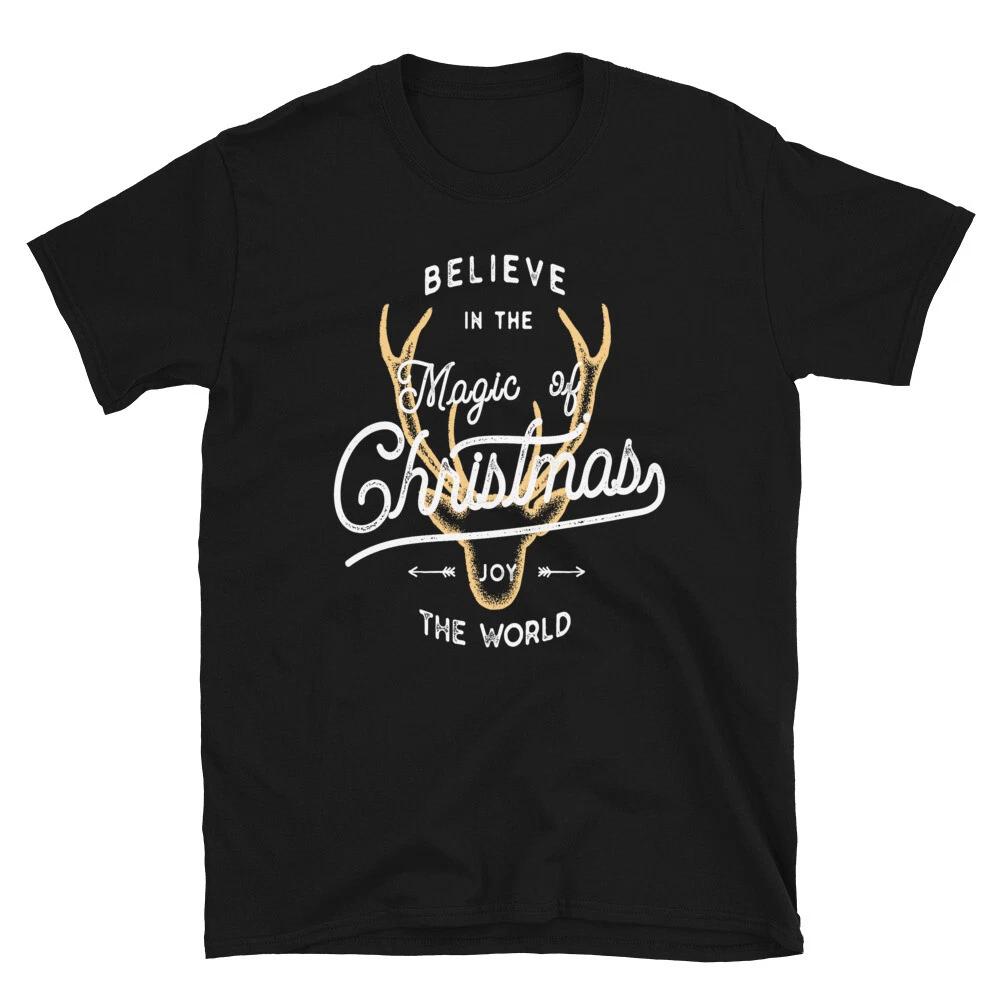 Santa Stop Here Christmas Joke T-Shirt L