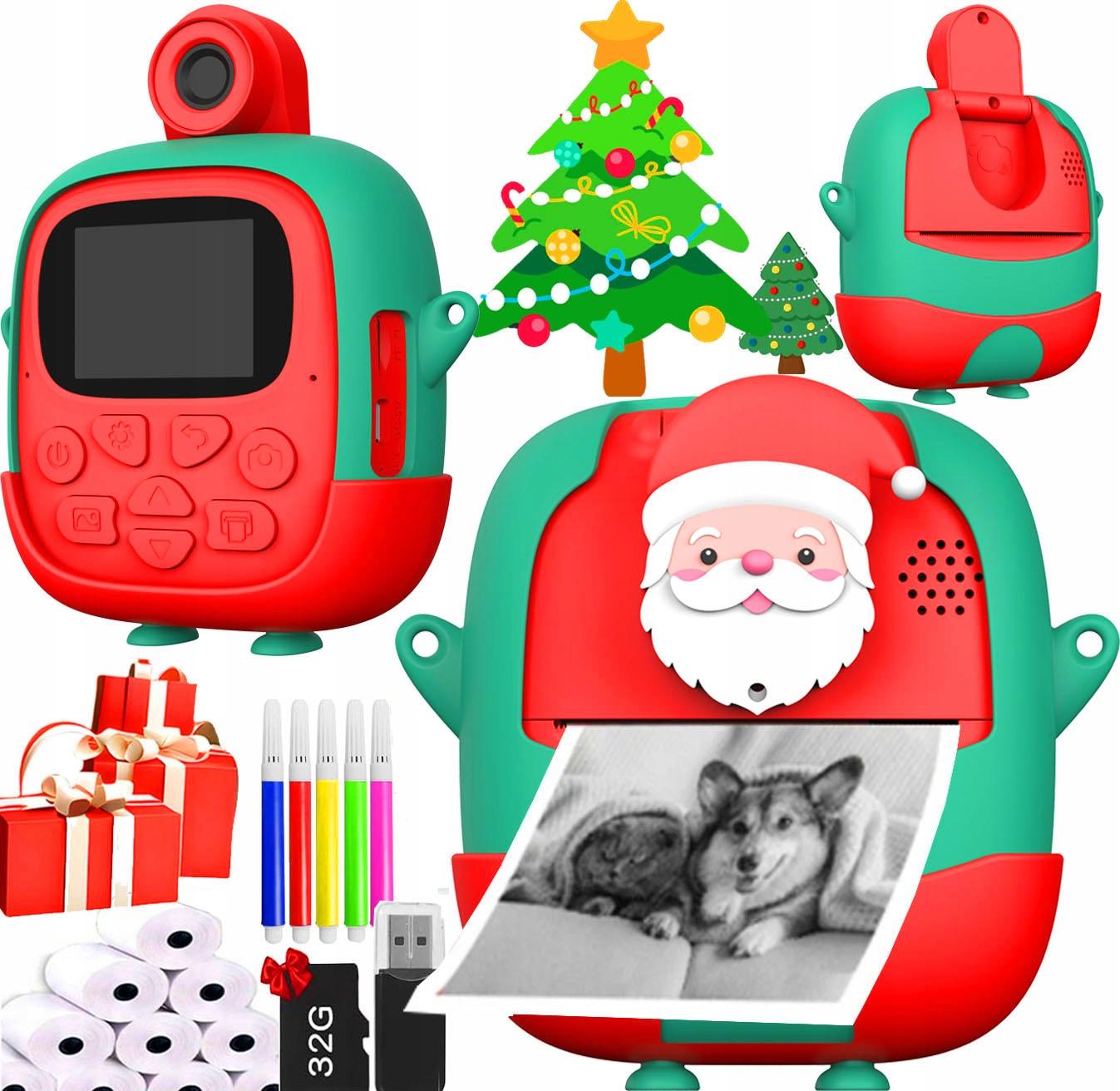 

Printing Camera, 24MP Photo 720P 1080P HD Video Recording 2.0 Inch Screen Camera with Print Paper for Girls & Boys Christmas Birthday Gifts