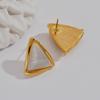 Fashionable Geometric Design, Stylish Earrings, High-end Triangular Cat Eye Earrings