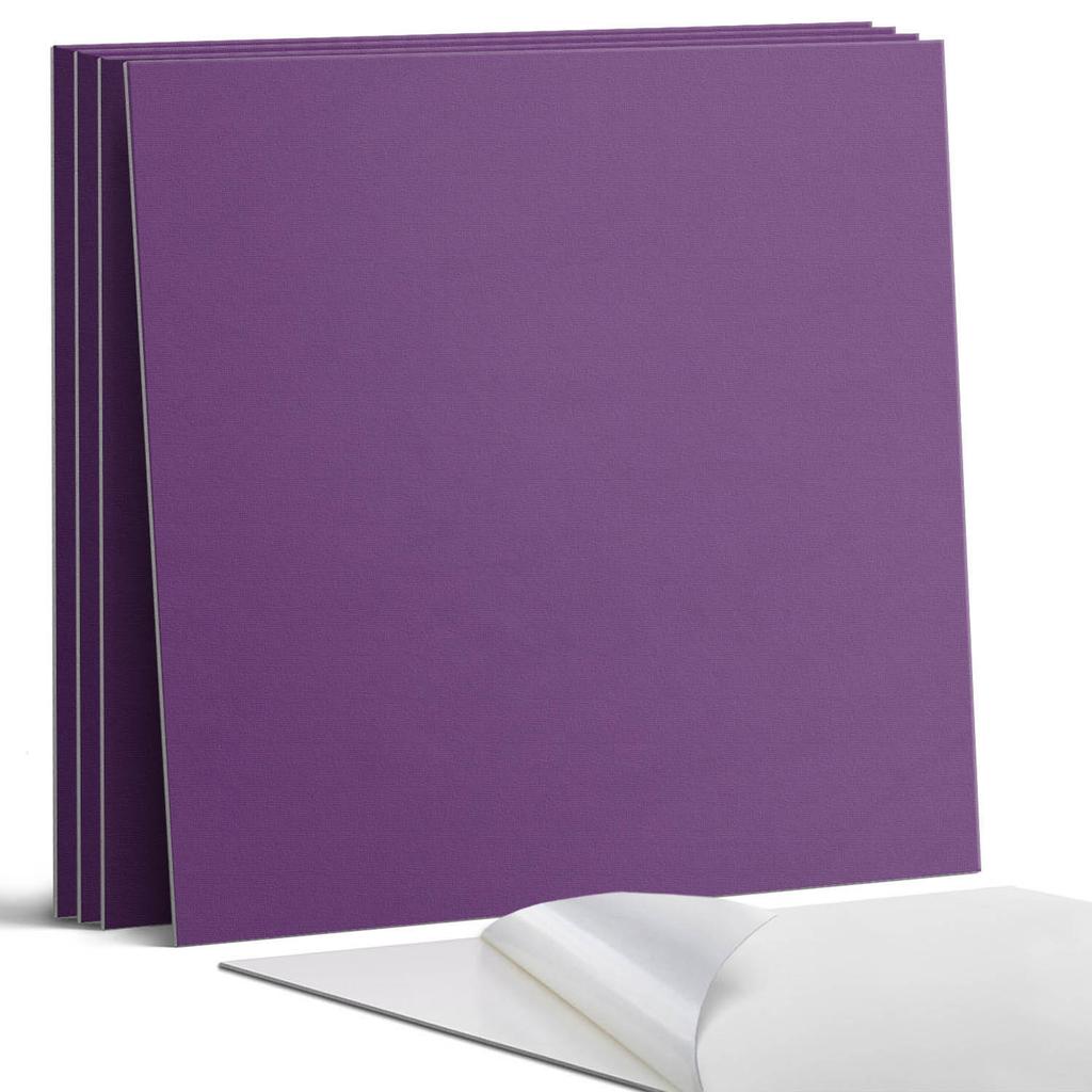 Set of vinyl tiles with a motif for the bedroom, purple color, 4x50x50 cm