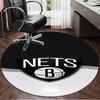1PC Brook-lyn Nets Art Round Rug, Non-slip Chair Mat, Home Decor, Circle Carpet Perfect for Office, Bedroom, Living Room,Christmas gift