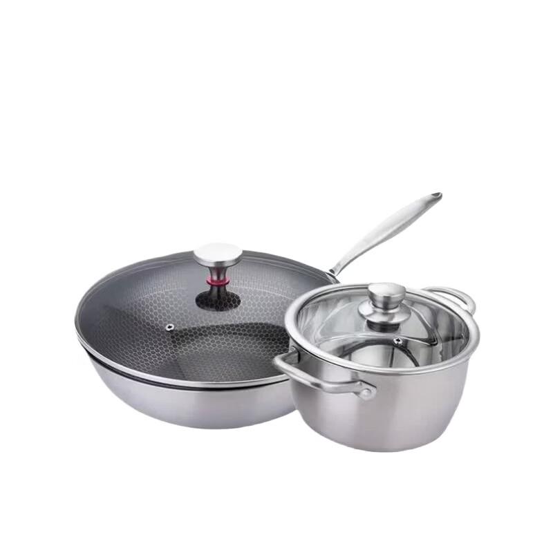 YISPOT Teckas Stainless Steel Non-Stick Wok