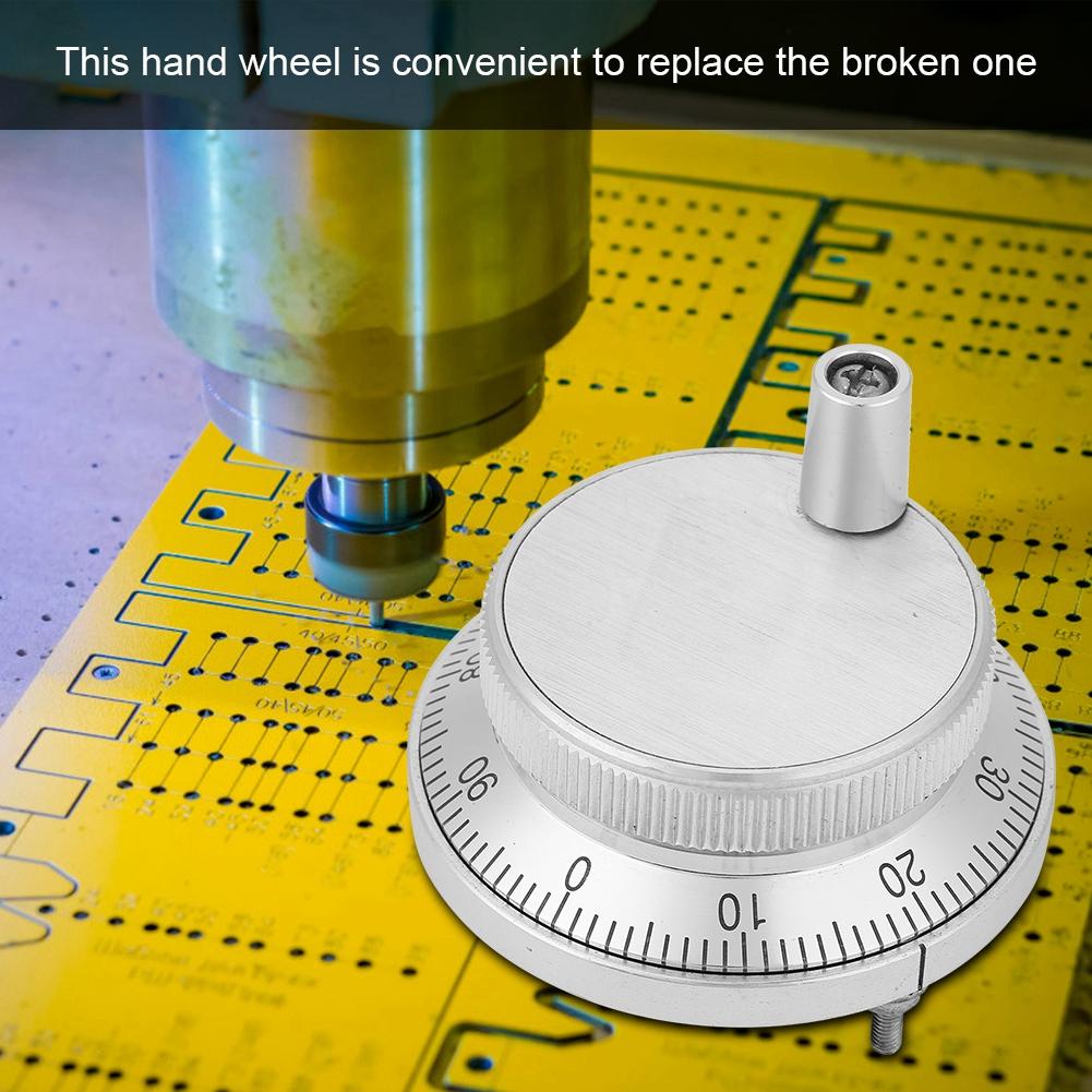 5V 60mm Diameter 4 Terminal Manual Pulse Generator CNC Electronic Handwheel with Handle