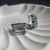 Серебряные серьги с натуральным сапфиром 4.05ct, изумрудом, рубином (2182344)