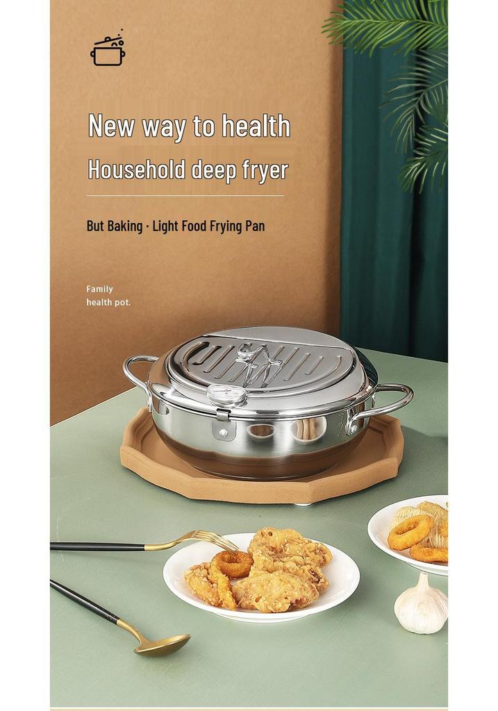 304 Stainless Steel Japanese Tempura Deep Fryer Pot
