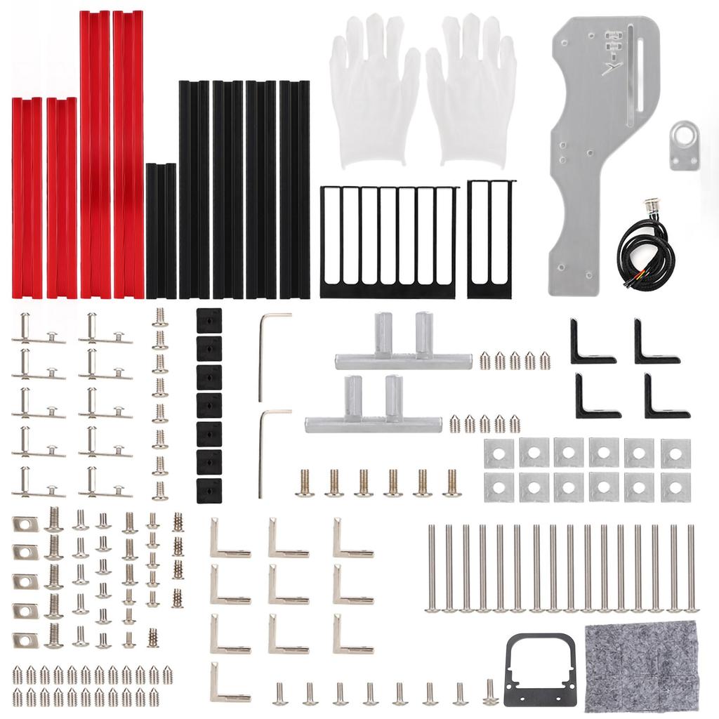 ATx M ATX  ITX Open Chassis Vertical Overclocking Open Aluminum Frame Chassis Rack Red
