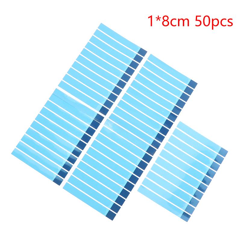 

50 шт. Універсальний клейкий стікер для батареї для всіх моделей телефонів, можна різати, легко відклеюється, двосторонній клей, клейкі стрічки для батареї L 8×1cm