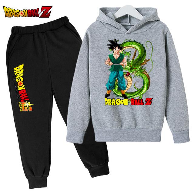2026 Boys and Girls Seven Hoodie Kids Cartoon Goku Sweatshirt Children's Simple Fashion Top Boys and Girls Clothing Dragon Ball