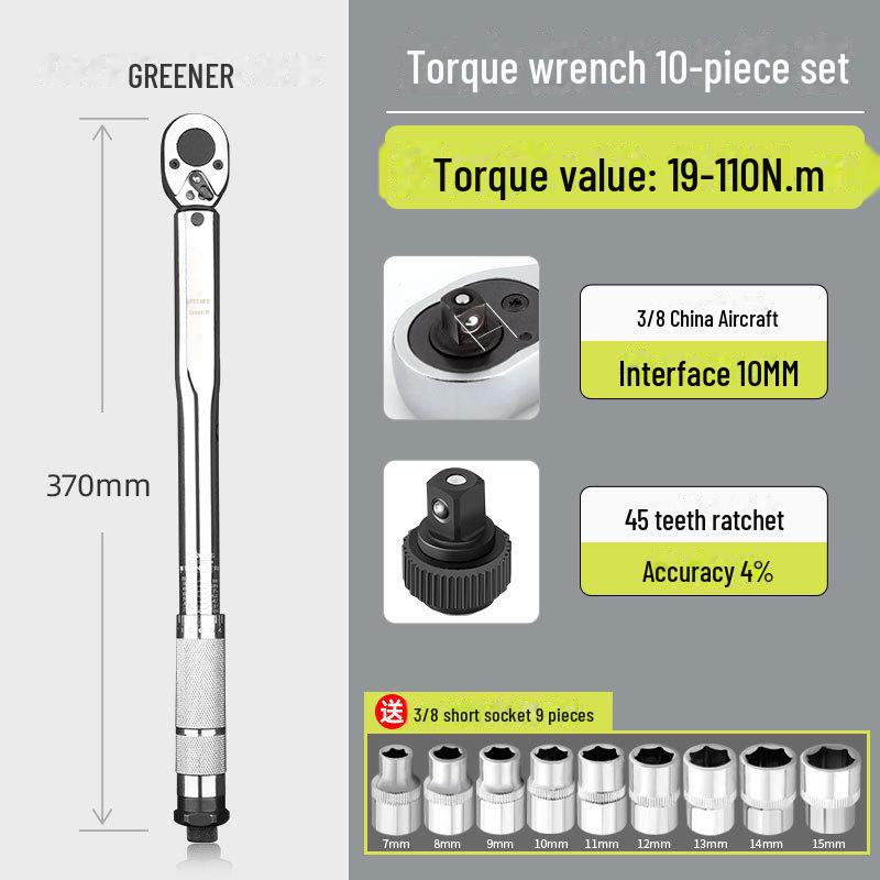 Green Forest High-Precision Adjustable Torque Wrench for Auto Repair and Spark Plug Installation