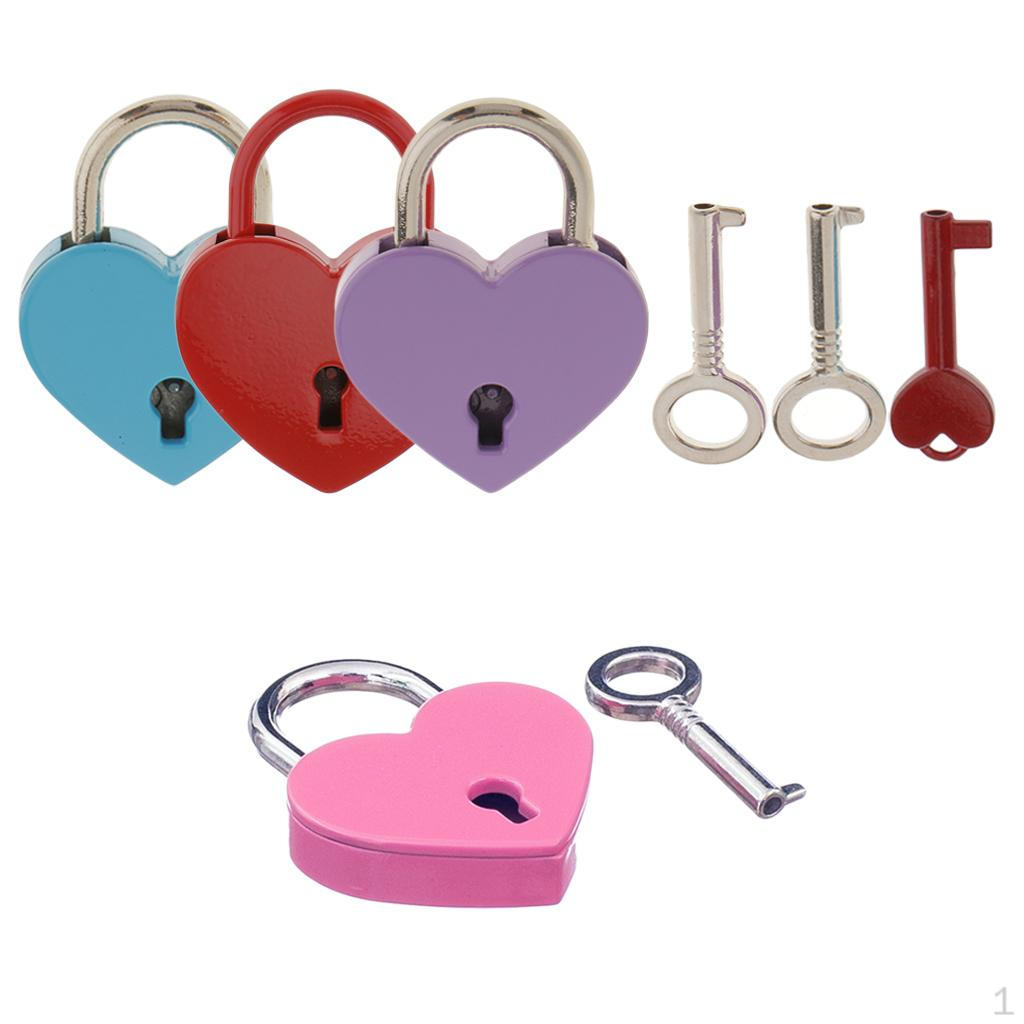 

Shaped Padlock With Key Tiny Suitcase Crafts Lock set four Colors