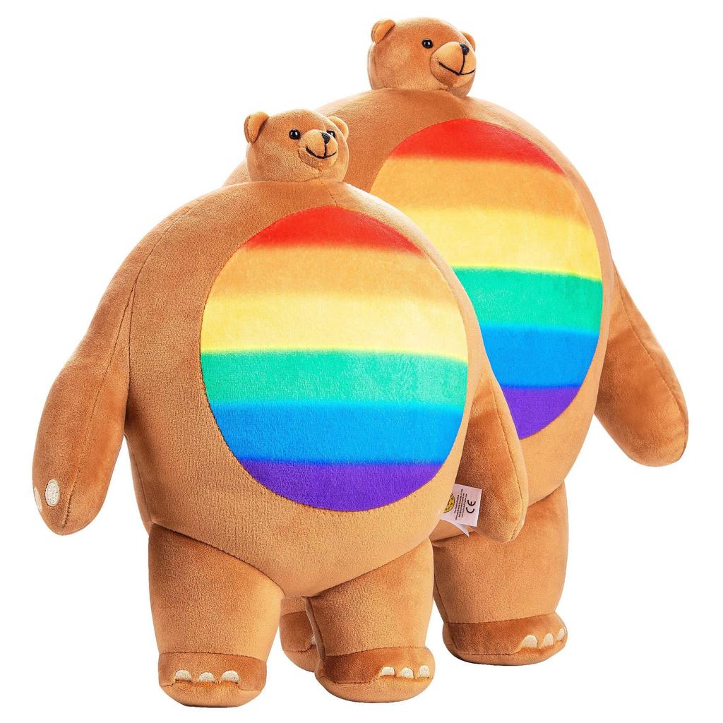 TINY HEADED KINGDOM - Pride PIP Teddy Bear Rainbow Super Soft and Durable Plush Teddy Bear - 15"