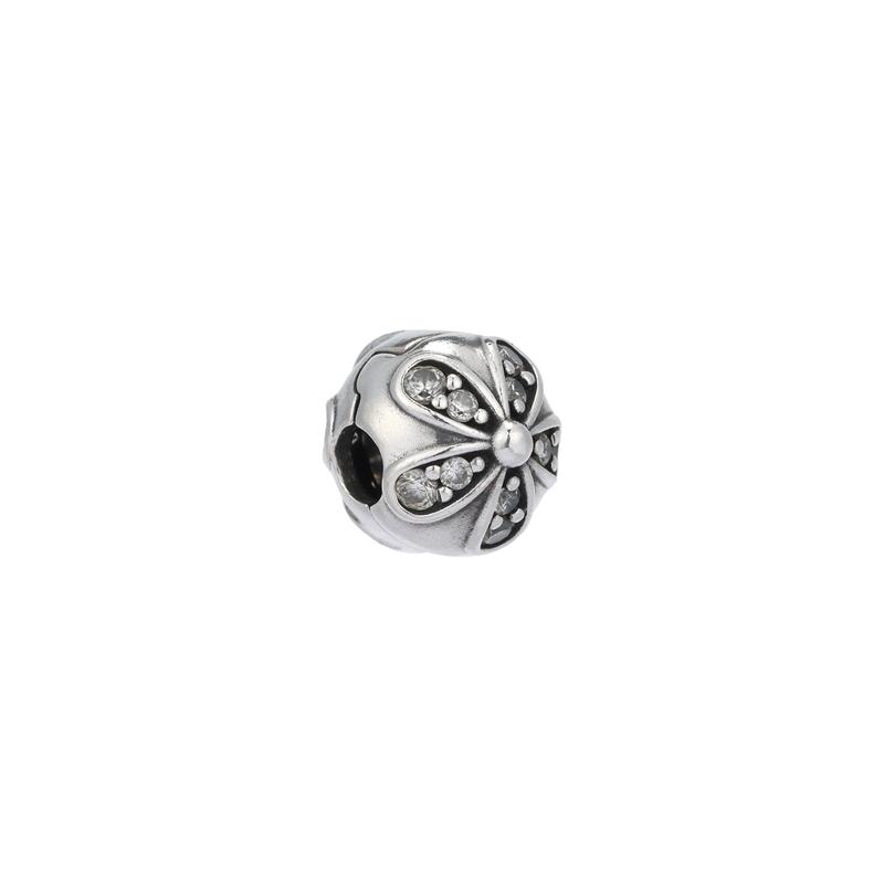 Pandora Dazzling Daisy Bracelet Clip 925 Silver Cubic Zirconia Necklace/Pendant Women s Model 791493CZ серебряный