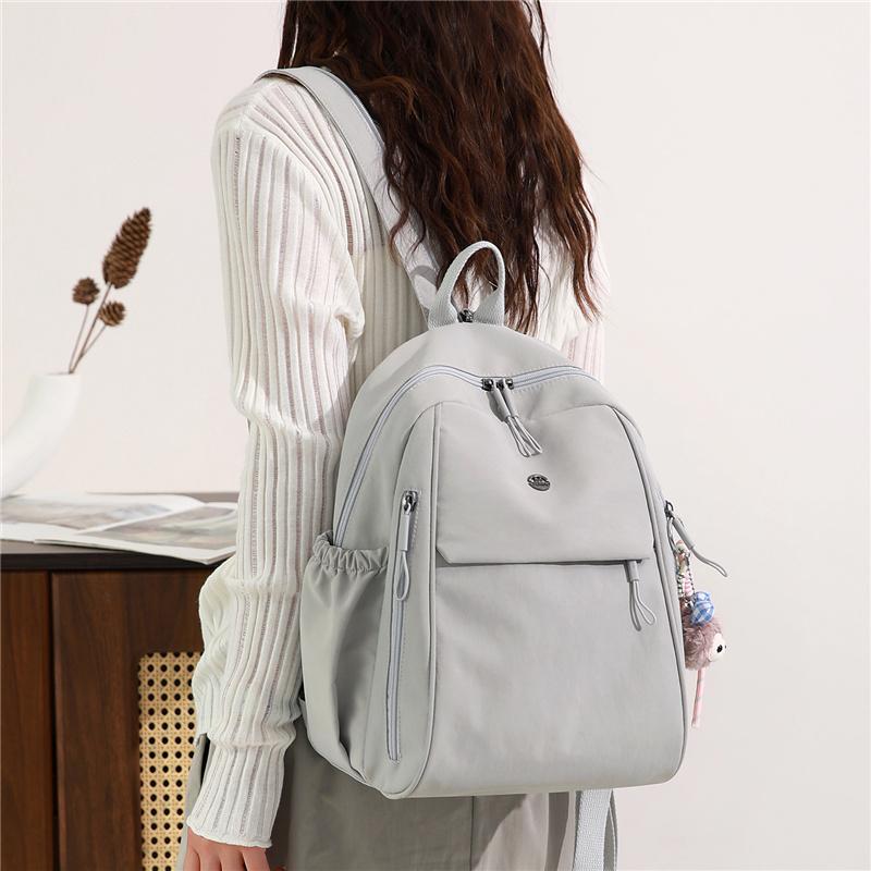 Large Capacity Outdoor Backpack Lightweight Solid Color Backpack