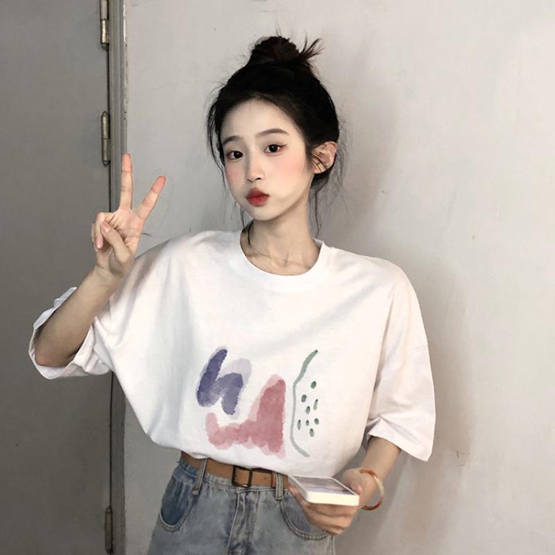 

Top Summer 2023 New Fashion Casual Loose Lazy Wind Short-sleeved T-shirt Women s Clothing