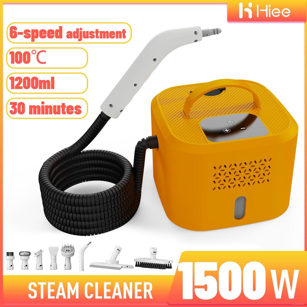 Handheld Steam Cleaner, 1500W Powerful Steam Cleaner with 6 Nozzles, 220V Multi-Purpose Steam Cleaner for Car, Kitchen, Bathroom, Grout and Tile