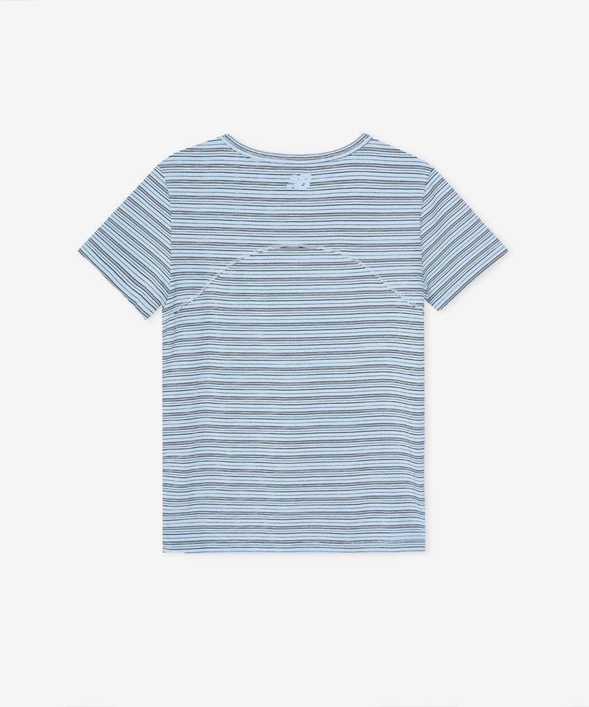 Nyuballanseu Nbneg3W122 / Women Nb-Flowy Henley Neck Short Sleeve Tee (L/Blue)