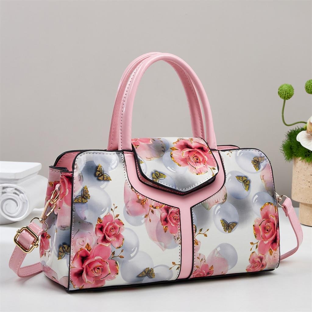 New Printed Splicing Large Capacity Fashion Design Shoulder Bag Textured Light Luxury Trendy Bag For Women