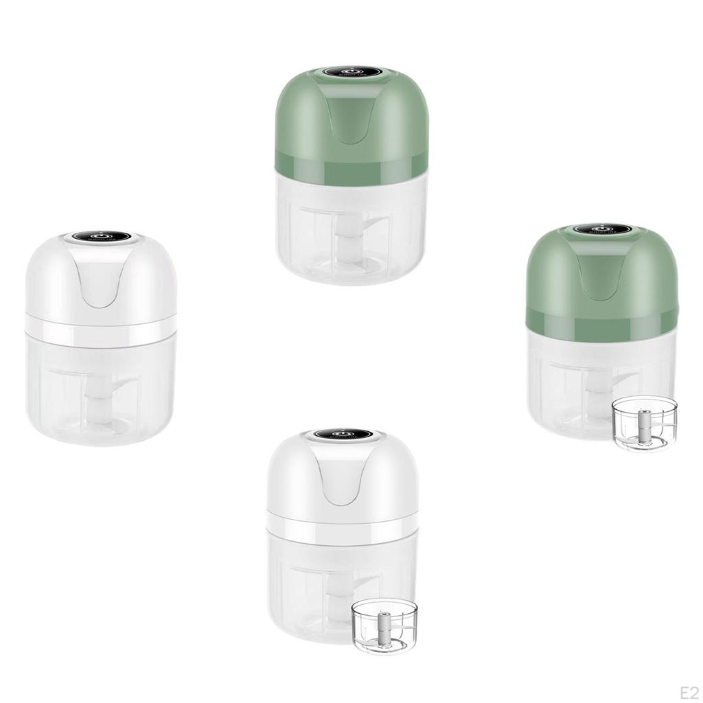 Elektrisk Hvitløkskutter Grønnsakskutter Urter Frukt Moser Prosessor Mat Blender Kjøkken Gadget