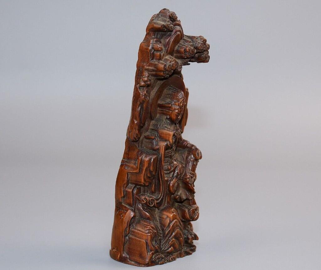 Chinese Antique Boxwood Carved Exquisite Kwan Yin Statue Home Decor Sculpture