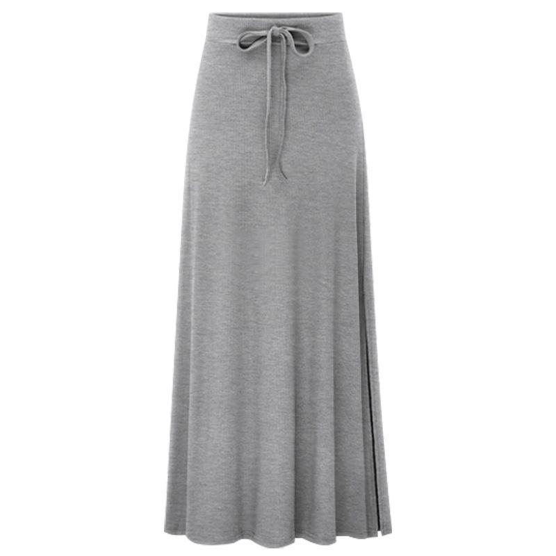 Solid Color Lace up Waist Hugging Skirt Solid Lace-up Sheath Skirt for Women