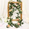 25m Artificial Rose Leaf Garland Silk Flower Vine Ivy Wedding Garden Home Decor