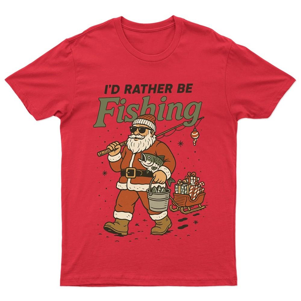 Id Rather Be Fishing TShirt Unisex Gift Retro Funny Womens Vintage Mens Unisex T-Shirt L