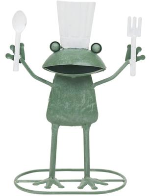 Murataya Sangyo Tin Figurine, Frog, Cock, Green, 25 X 18.5 X 9 Cm, 4898