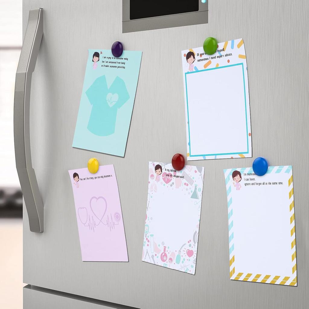 Chinco 8 Pcs Funny Nurse Notepads Nurse Sticky Notes Self Adhesive Sarcastic Memo Pads Office Supplies for Hospital Nursing School Coworkers Writing