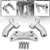 A16P-Chrome 4" Tall Handlebar Risers Top Clamp For  Tour Glide Dyna Road King Aluminum Handlebar Riser Handlebar Riser