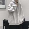 Herren Weinrot Plus Samt Kapuzenpullover - Lässige Lockere Herbst/Winter Oberbekleidung