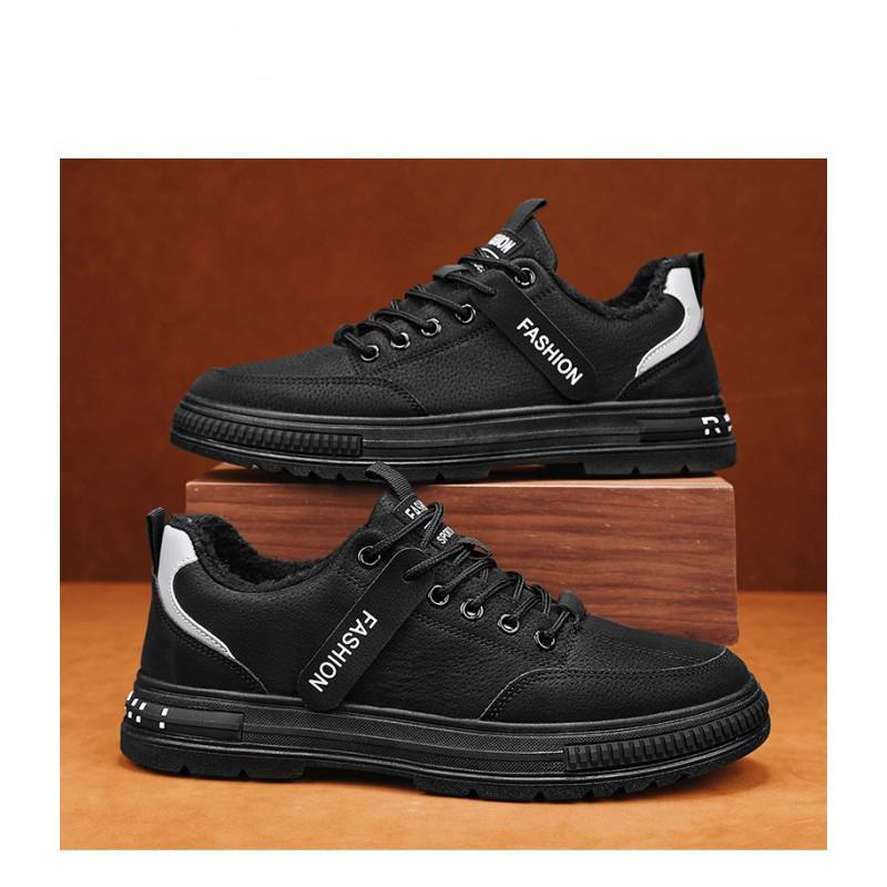 Mens Winter Warm Work Shoes With Fleece Lining Comfortable Slip Resistant Safety Casual Boots Construction Site