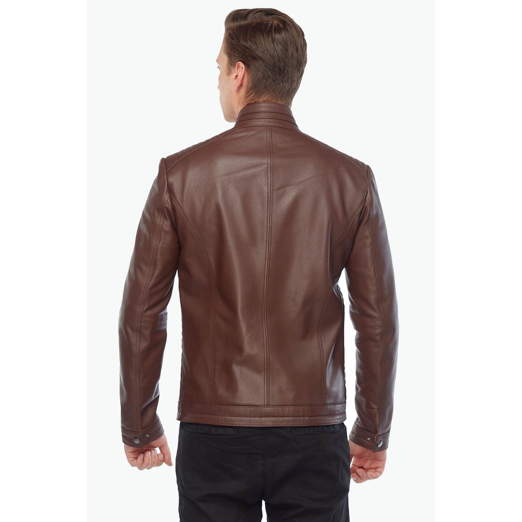 

Jumbo Мужское Пальто из Натуральной Кожи Виски