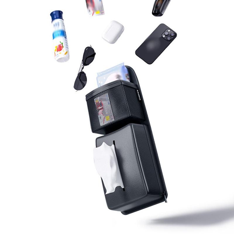 38x15cm Car Seat Side Leather Storage Bag Car Seat Hanging Bag Multi-Functional Tissue Phone Keys Organizer Auto Seat Box