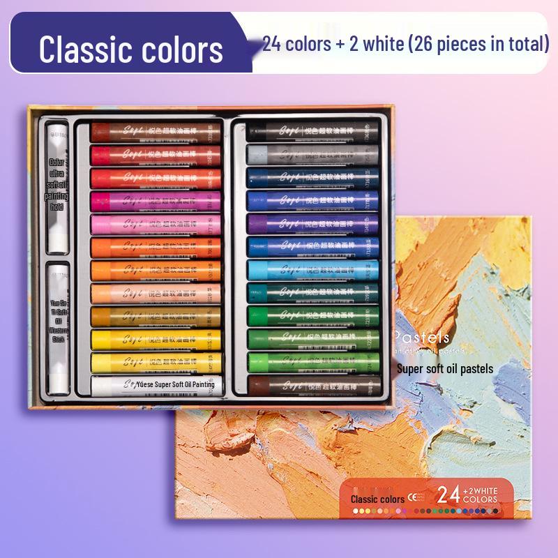 

Профессиональный набор супермягких масляных пастелей для детей – Идеальный подарок на день рождения для учеников начальной и средней школы