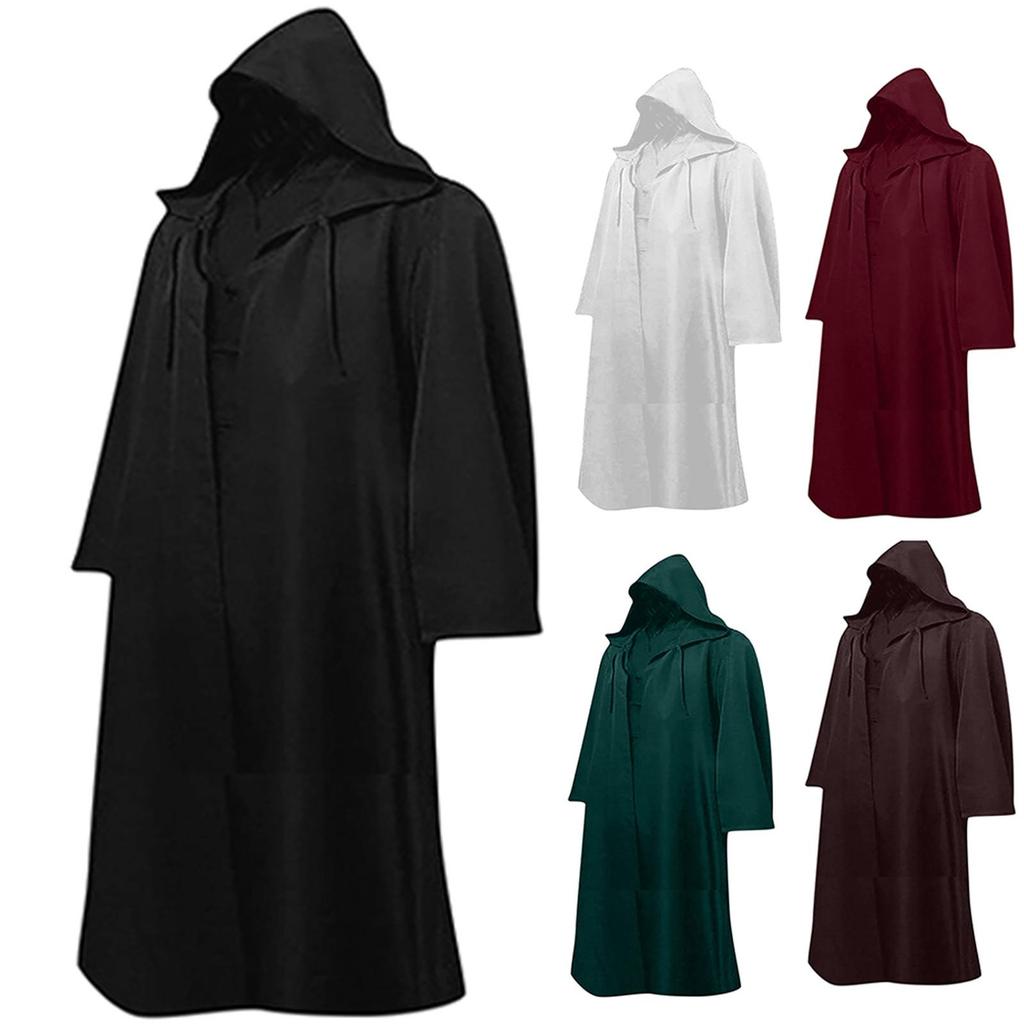 Costume di Halloween Uomo Cosplay Giacca Vintage Soprabito Capospalla Mantello Veste Cappotto