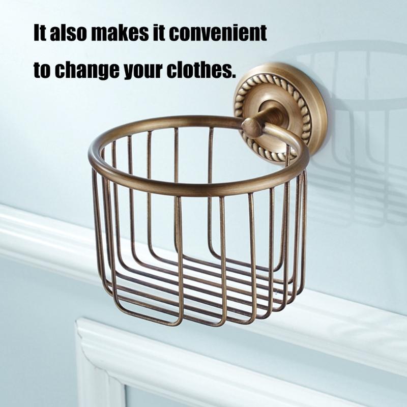 Wall Mounted Toilet Paper Dispenser Traditional Appearance Tissue Holders Simple Tool Without Assembly Bathroom Accessory