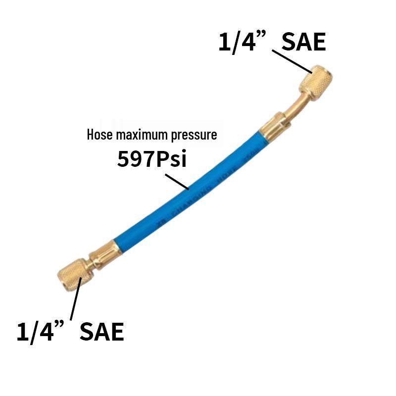 Car AC Oil & Dye Injector Tool, 1 oz, 1/4" Refrigerant Charging