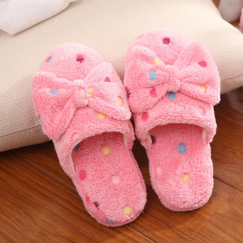 

Женские женские милые зимние теплые хлопковые противоскользящие домашние тапочки для пола 38-39 розовый