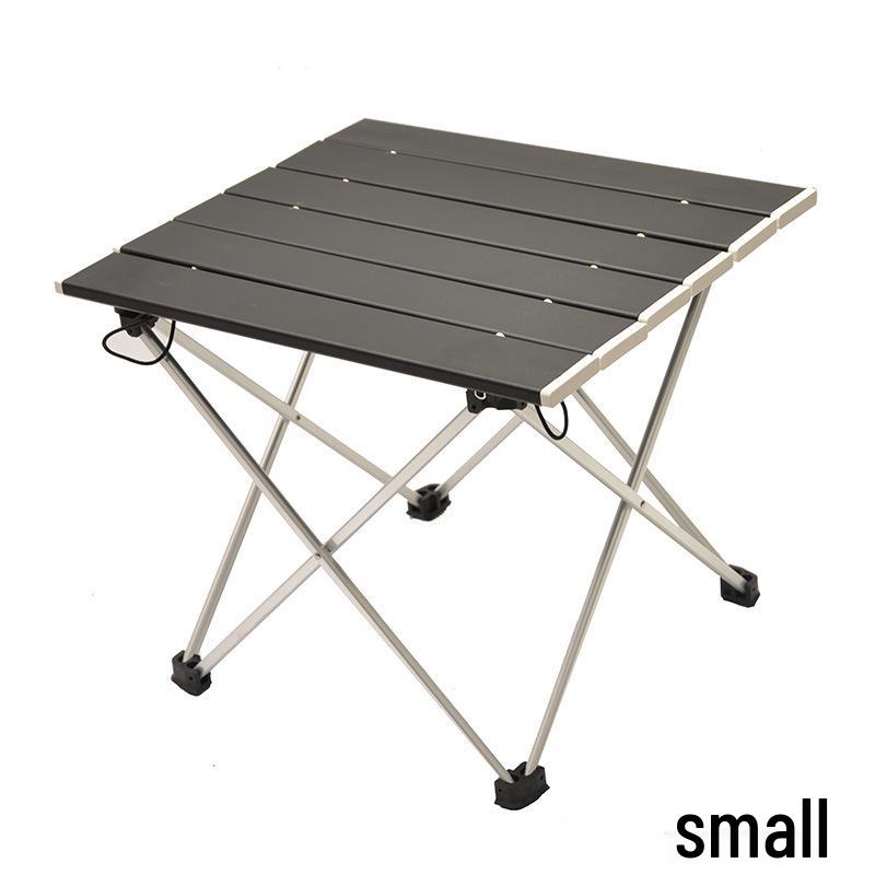 Ultralight Aluminum Folding Camping Table & Chairs - Available In Large, Medium, Small Sizes for Outdoor Picnic and Barbecue.