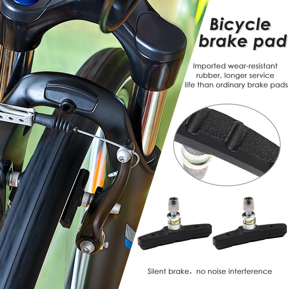 1 Pair Bike Bicycle Brake Pads Bicycle Braking V-Brake Holder Shoes Rubber Y`US