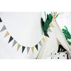 Golden Black Triangle Banner Decorations New Years Pennant Bunting Signs Decoration for Birthday Gatsby Party Nursery Anniversary Graduation Decor