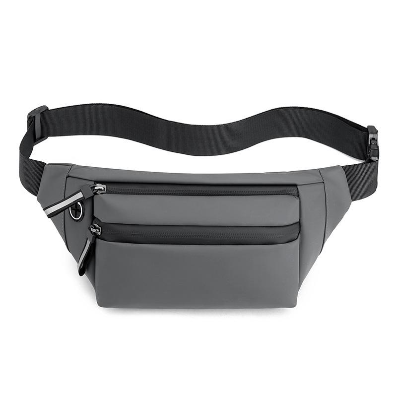 Men's Crossbody Waist Bag - Trendy and Simple Outdoor Chest Bag with Logo Customization.