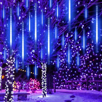 8Pcs Meteor Shower Rain Lights High Brightness Energy-saving Waterproof Outdoor Icicles Christmas Lights