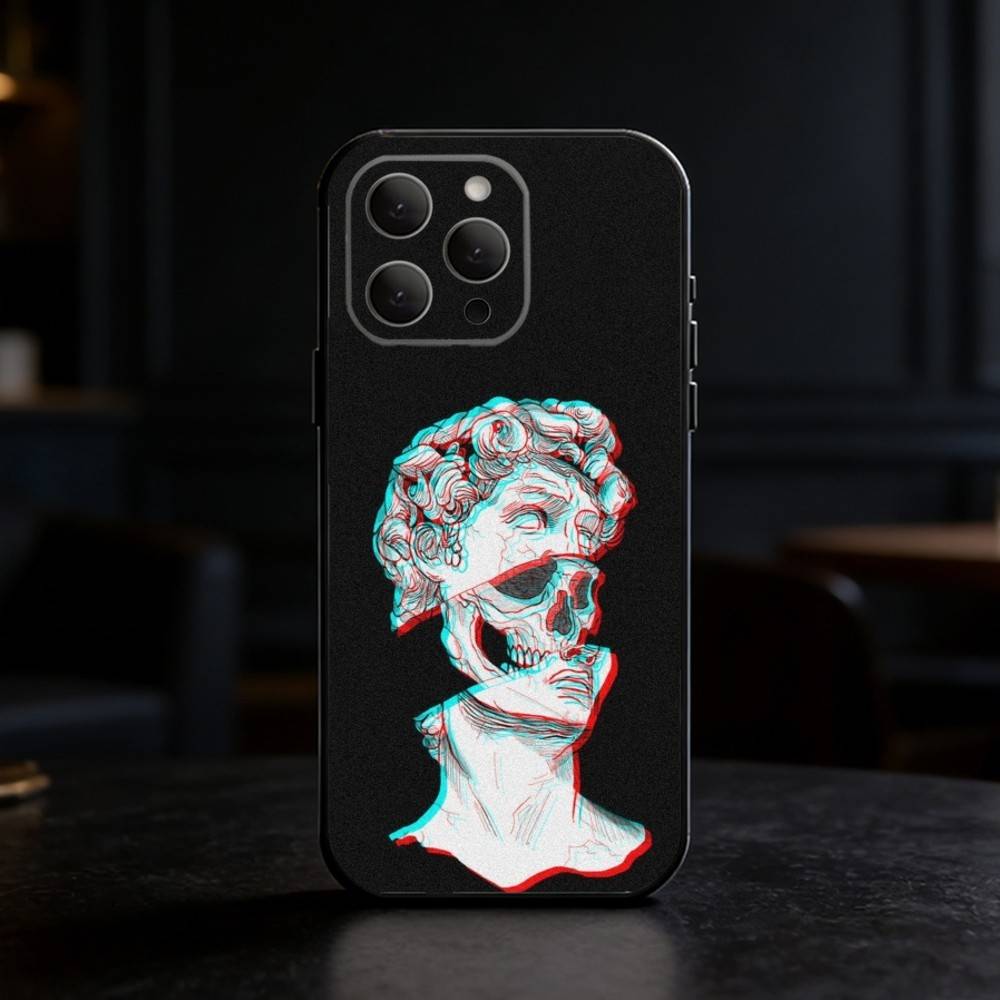 Art Aesthetic David Eyes Phone Case For iPhone 17,16,15,14,13,12,11 Plus,Pro,Max,Mini Silicone Black Soft Cover