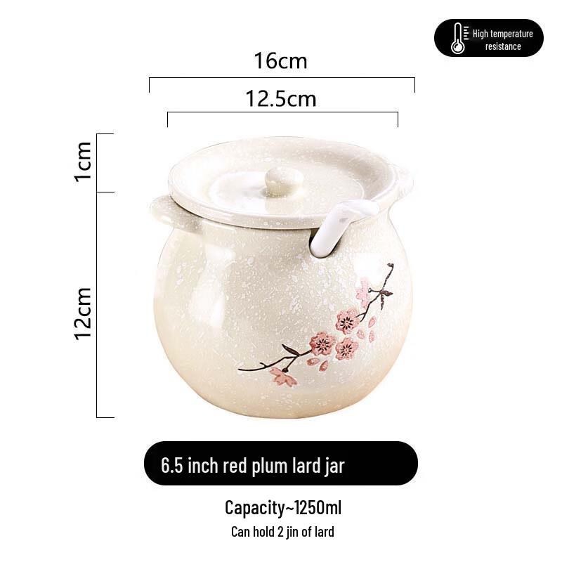 Керамический горшочек для сала и специй, ручная роспись