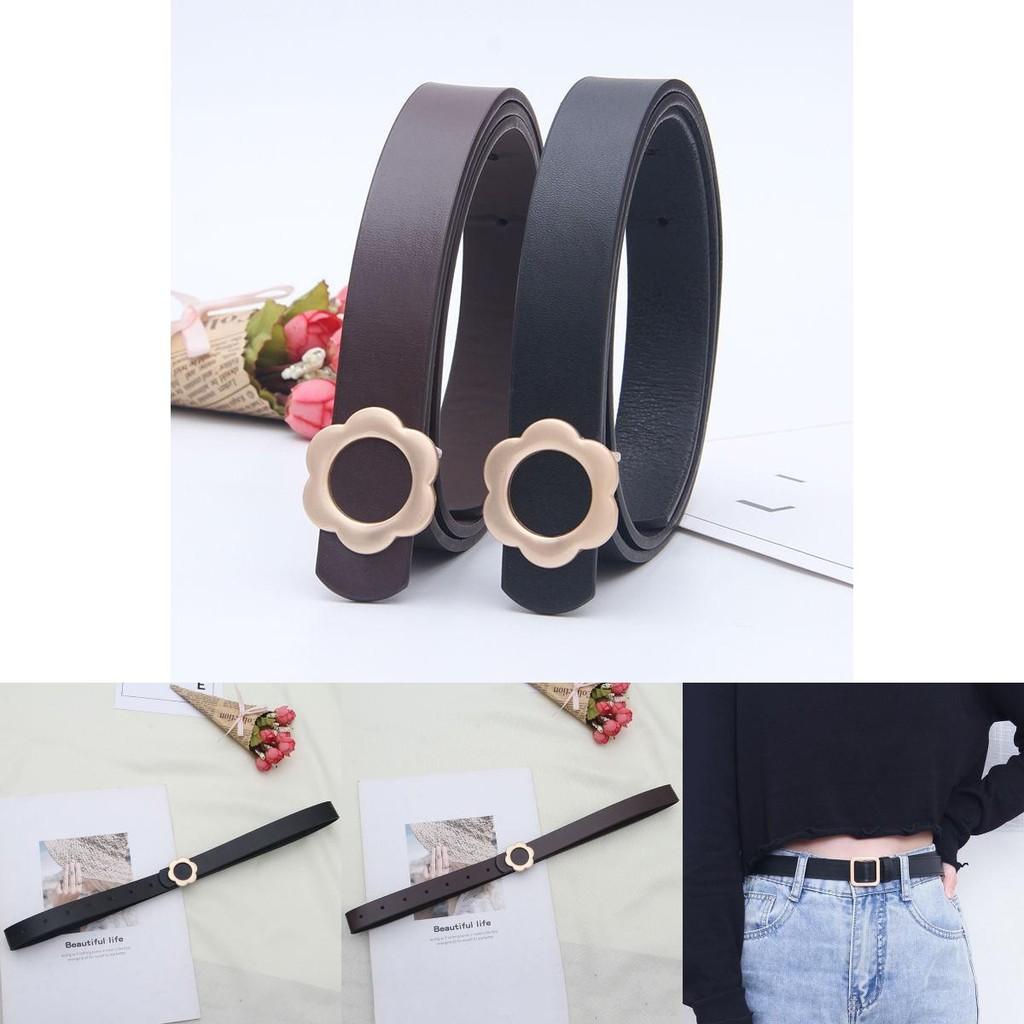 Narrow Waist Minimalist Belt In Black And Coffee Colors Ideal For Outfits Summer