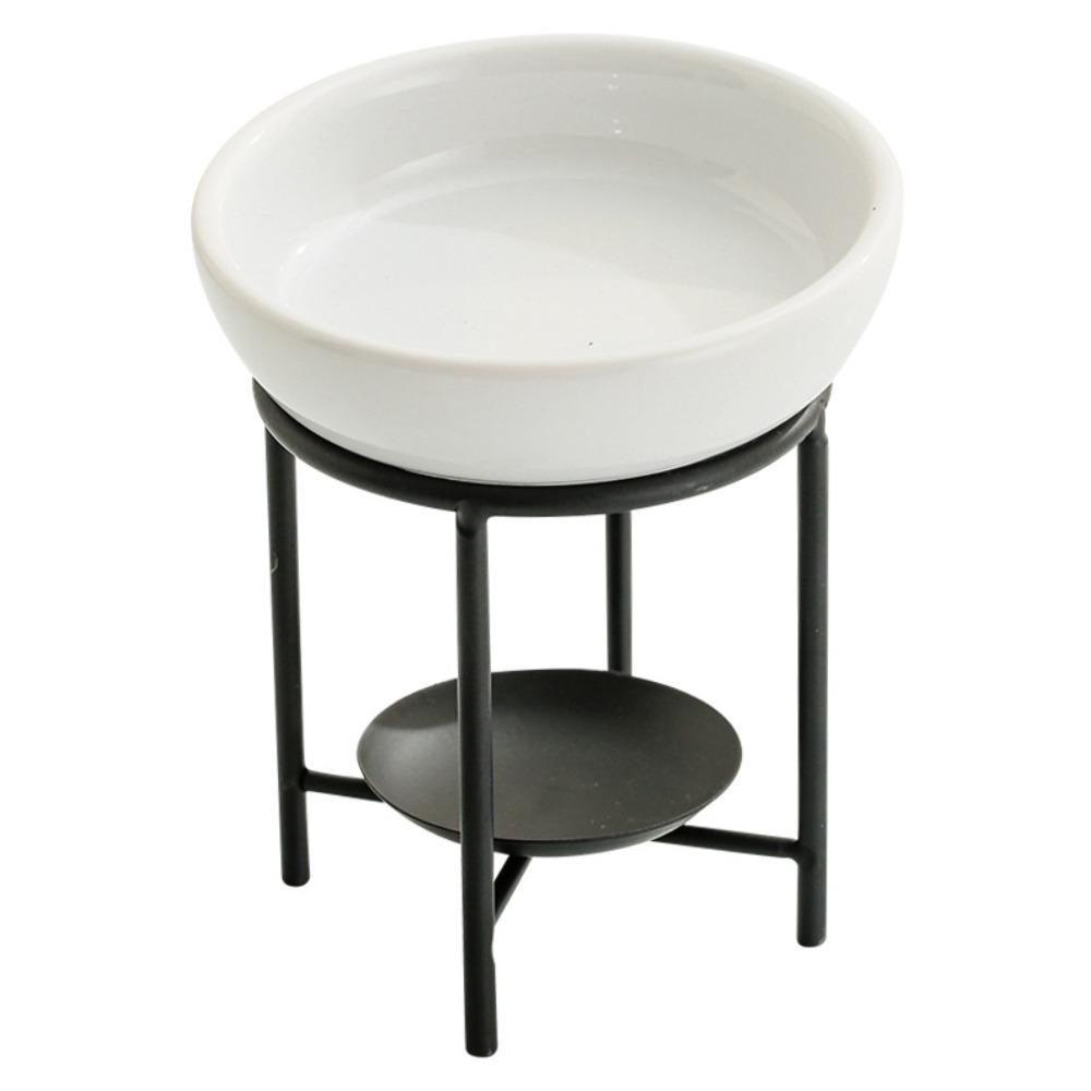 3.15x2.17in Tabletop Aromatherapy Bowl Black Dry Burn Wax Heater  Office Indoor Layout